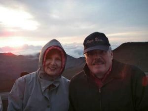 Mom & Daddy on Haleakala at sunrise