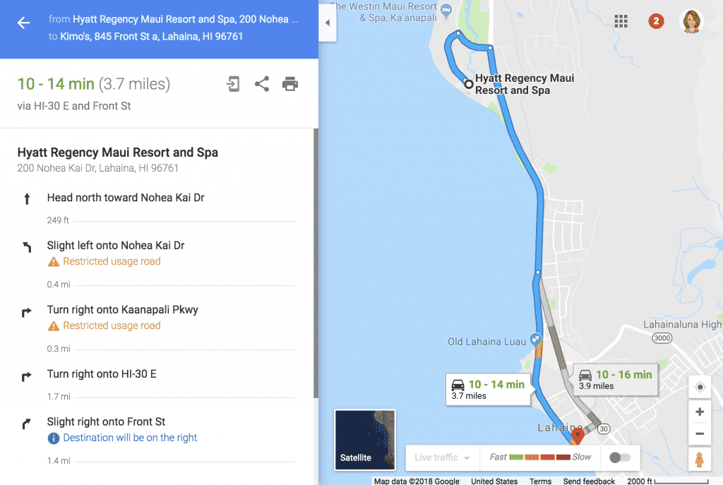 Using Google Maps For Vacations In Hawaii And Beyond Go Visit Hawaii   Screen Shot 2018 05 22 At 11.25.52 AM 